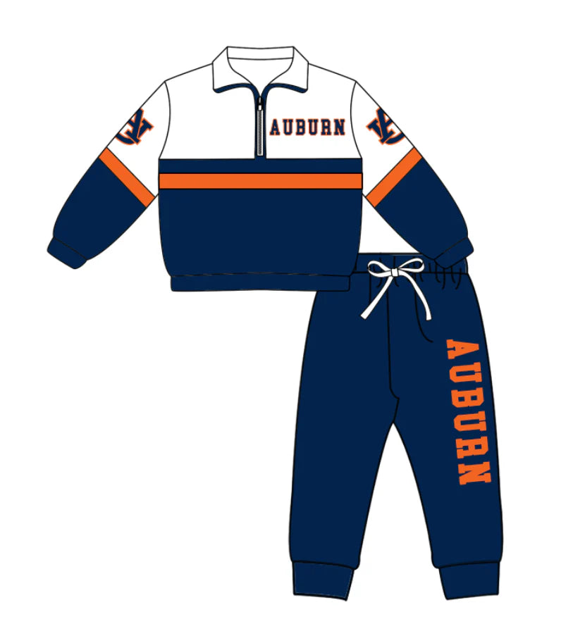 ( Moq 5 ) Baby Boys Toddler Long Sleeves Zipper AU Shirt Jogger Pants Team Clothes Set