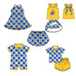 ( Moq 5 Each Style ) Baby Boys Girls Toddler Bows Blue Plaid Team Sibling Shorts Dress Sets Clothes