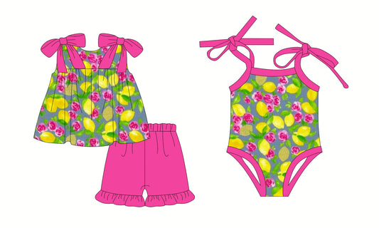 Baby Girl Toddler Flower Lemons Sibling Romper Set ( Moq 5 Each Style ) 3.1