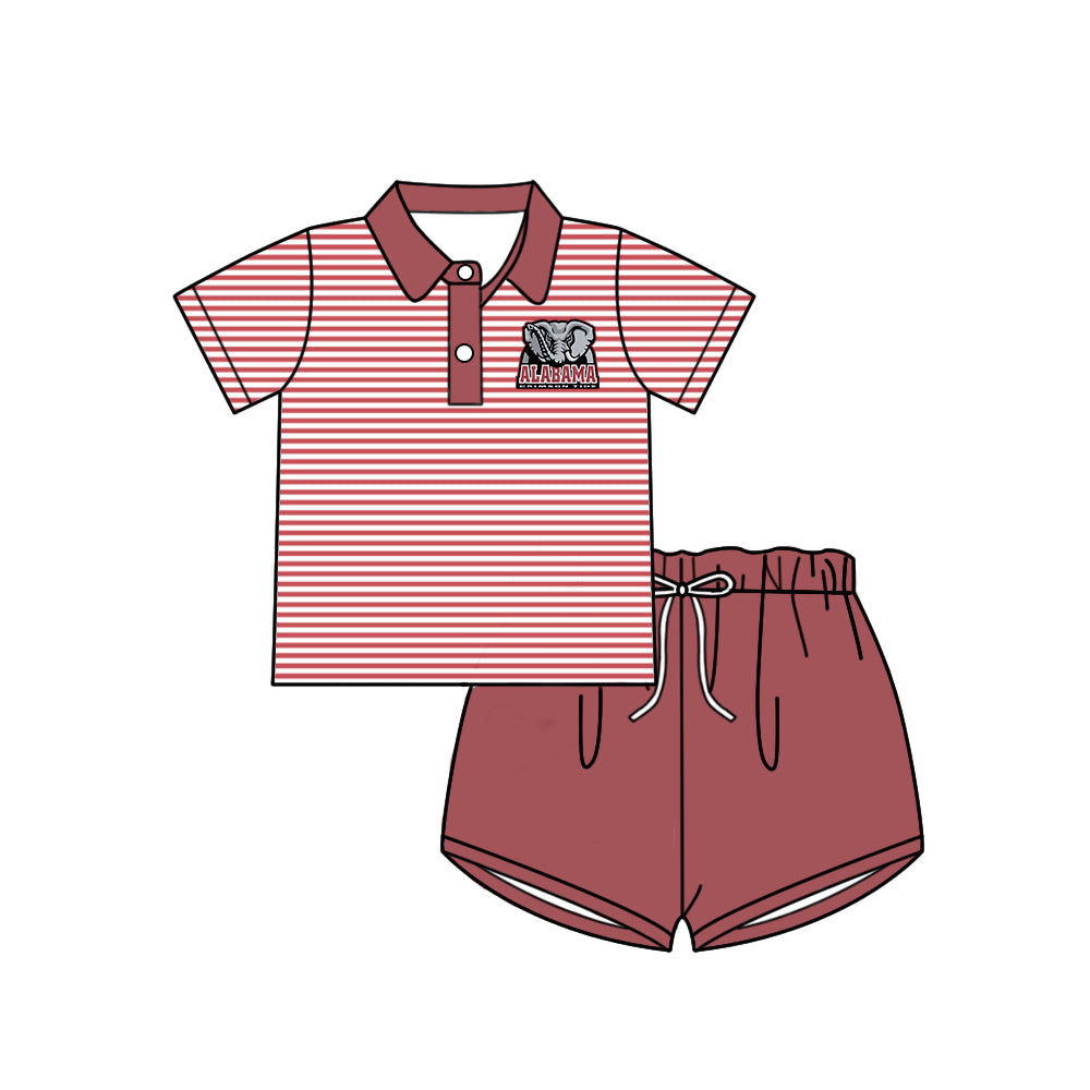( Moq 5 each style ) Baby Boy Girl Short Sleeves Team A Sibling Dress Shirt Set 5.5