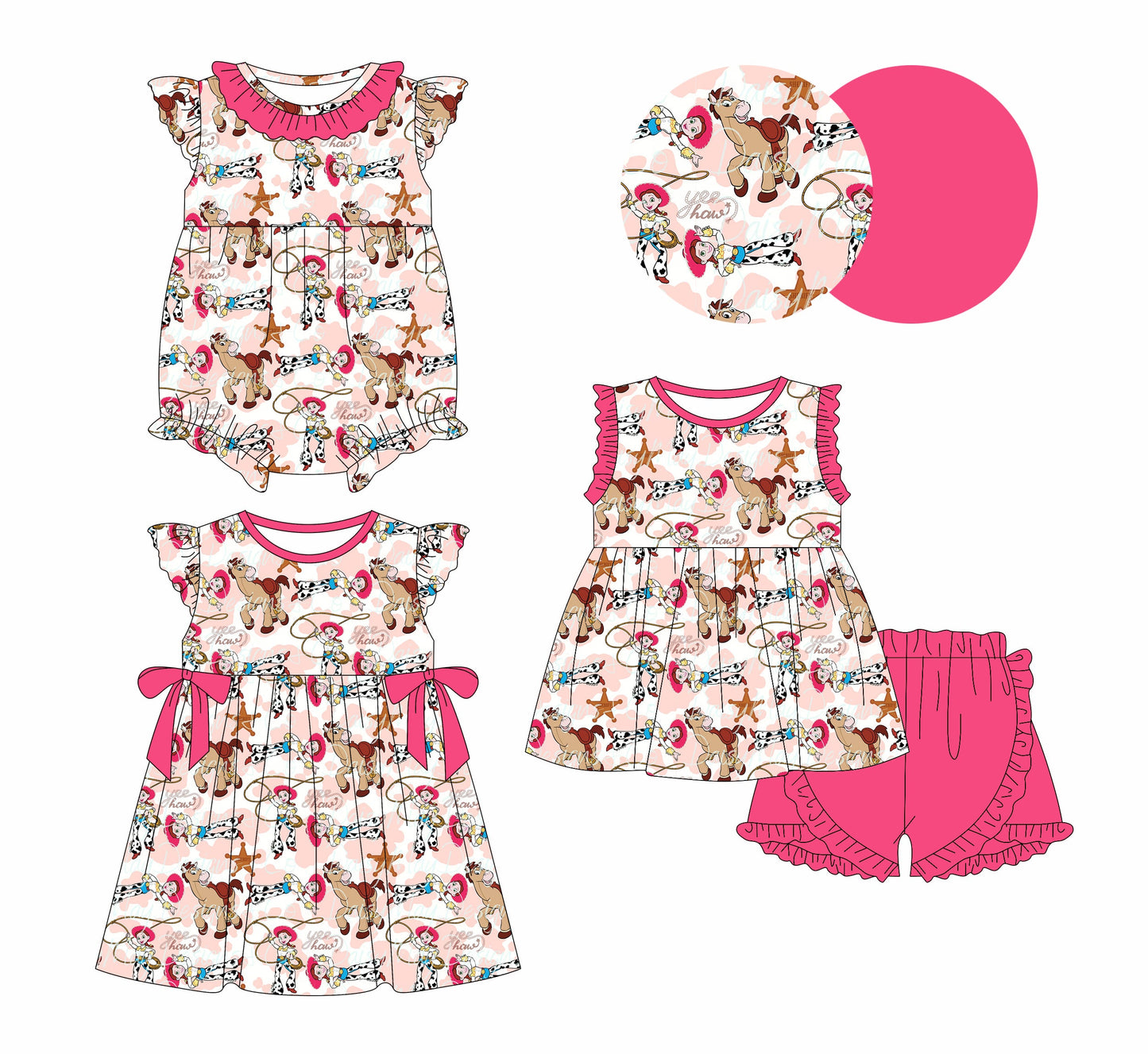 Baby Girl Toys Sibling Romper Dress Set ( Moq 5 Each Style ) 12.30