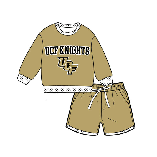 ( Moq 5 ) Baby Girls Kids Long Sleeves Shirt Shorts Team Set Clothes