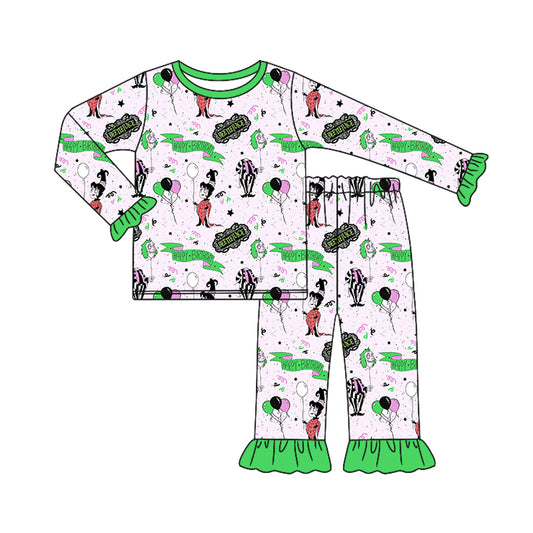 Baby Girl Long Sleeves Shirt Pants Halloween Balloon Pajamas Set