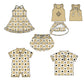( Moq 5 Each Style ) Baby Boys Girls Toddler Stars Bows Team Sibling Shorts Dress Shirt Set Clothes