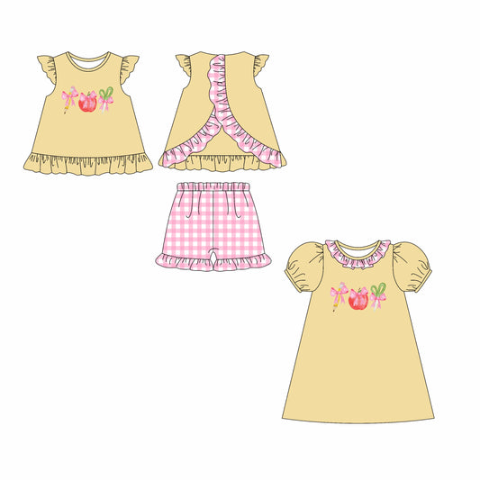 Baby Gir Back To School Checked Bows Sibling Dress Set ( Moq 5 Each Style ) 2.21