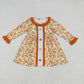 Baby Girl Long Sleeves Embroidery Pumpkins Bows Floral Sibling Fall Romper Dress Set RTS