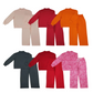 Sibling Adult Women Long Sleeves Shirts Pockets Cotton Pants Mock Neck Sets RTS