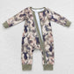 LR0661 Baby Girl Long Sleeves Reindeer Camo One Piece Romper