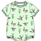 Baby Boy Girl Ducks Green Sibling Matching Green Dress Romper Clothes Set ( Moq 5 Each style )