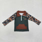 7-12 Sibling Boys Kids Long Sleeves Camo Pockets Zipper Shirt Pullover Tops Clothes RTS