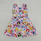 Baby Girls Kids Sleeveless Princess Flower Shorts Knee Length Dress Yoga Clothes  RTS
