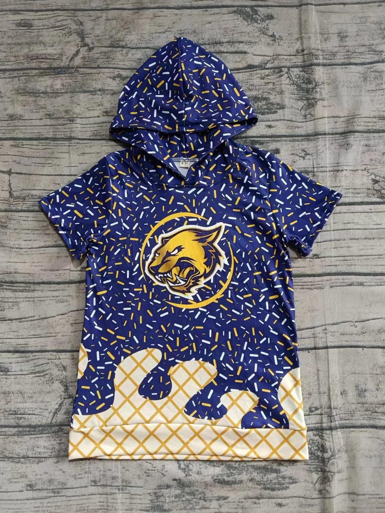 ( Moq 5  ) Baby Kids Toddler Short Sleeves Football Hoodie Shirt Tops