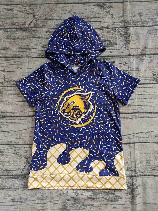 ( Moq 5  ) Baby Kids Toddler Short Sleeves Football Hoodie Shirt Tops