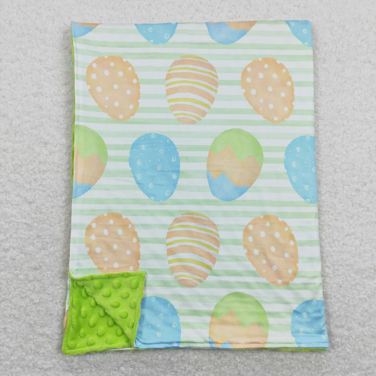 BL0102 Easter Baby Kids Eggs Stripes Blanket