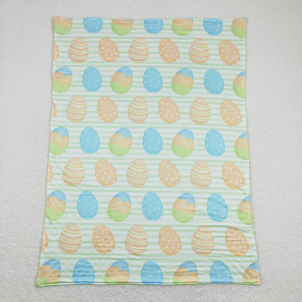 BL0102 Easter Baby Kids Eggs Stripes Blanket