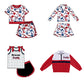 ( Moq 5 Each Style ) Sibling Baby Girls Kids Bows Team Shirt Sets Clothes