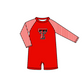 ( Moq 5 Each Style ) Baby Boys Girls Kids Team Sibling Jumpsuits Red Sets Swimsuits
