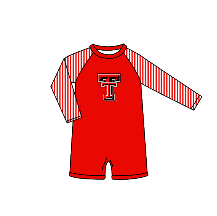 ( Moq 5 Each Style ) Baby Boys Girls Kids Team Sibling Jumpsuits Red Sets Swimsuits