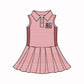 ( Moq 5 each style ) Baby Boy Girl Short Sleeves Team A Sibling Dress Shirt Set 5.5