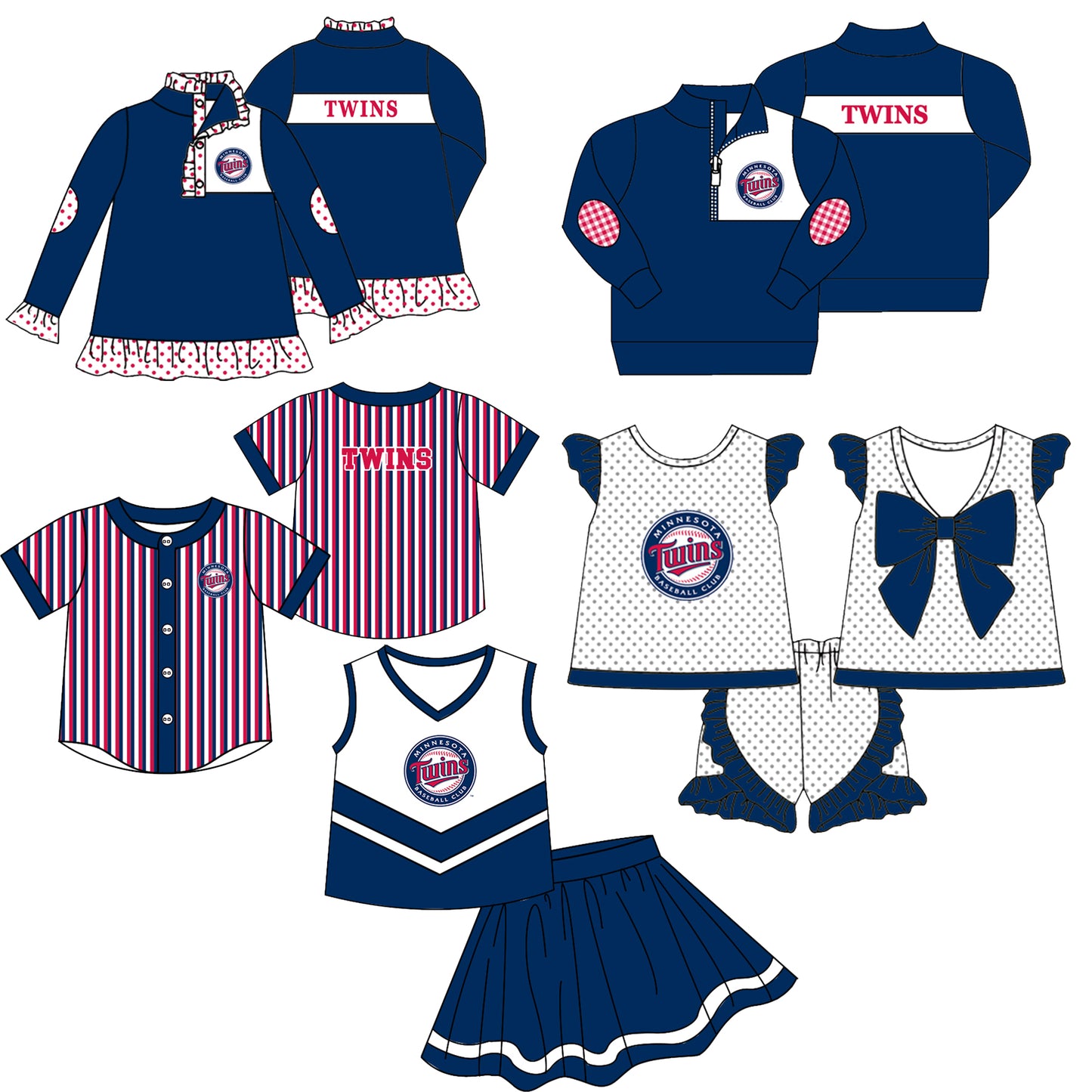 ( Moq 5 Each Style ) Baby Boys Girls Kids Sibling Shirts Team Sets Baseball Clothes