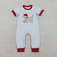 Sibling Baby Boys Toddler Short Sleeves Embroidery Dog Baseball Stripes Romper Set RTS