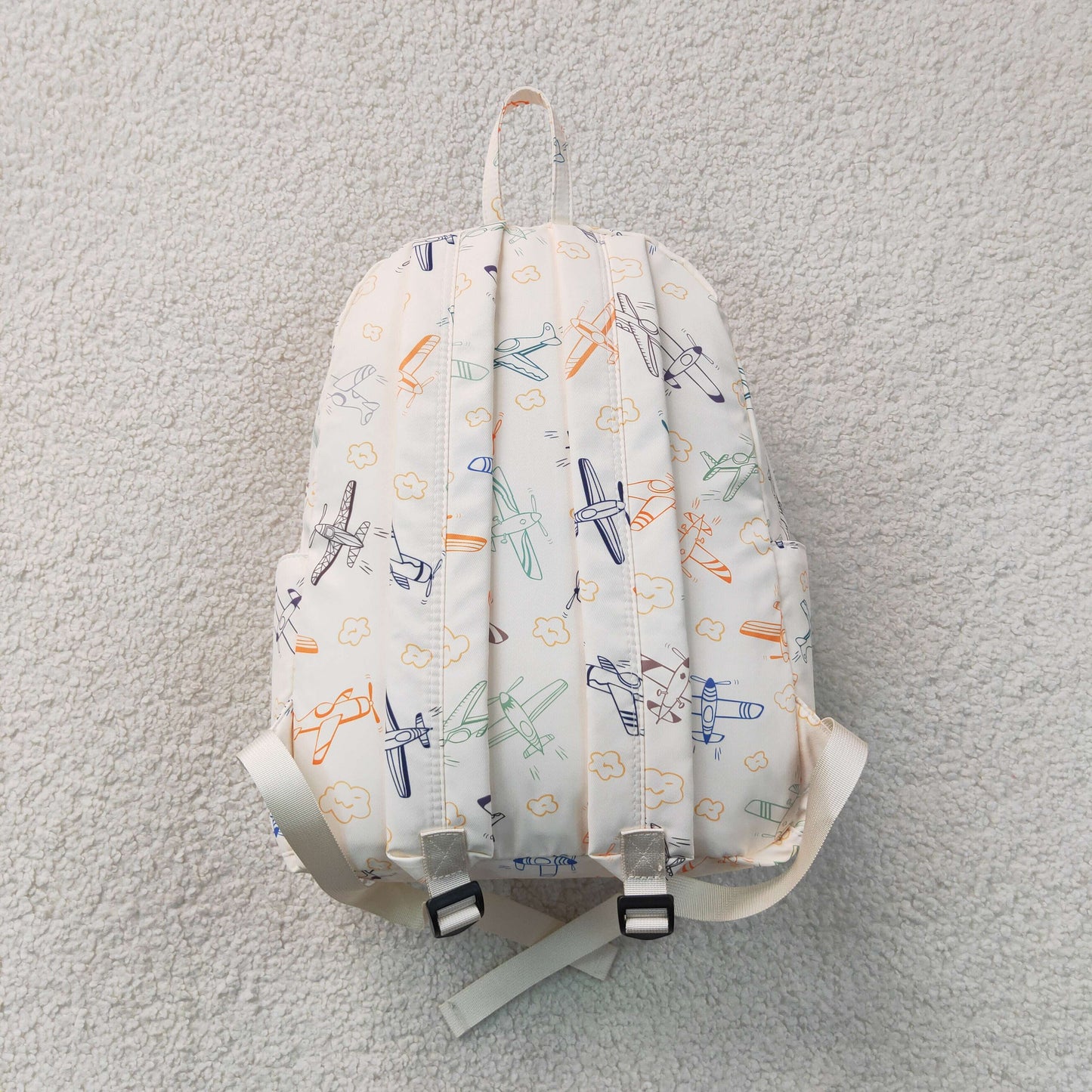 Baby Boys Kids Bows Planes Print Zipper Backpack School Bag RTS