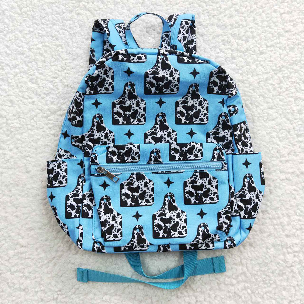 BA0056 Baby Kids Western Cow Print Bag Backpack