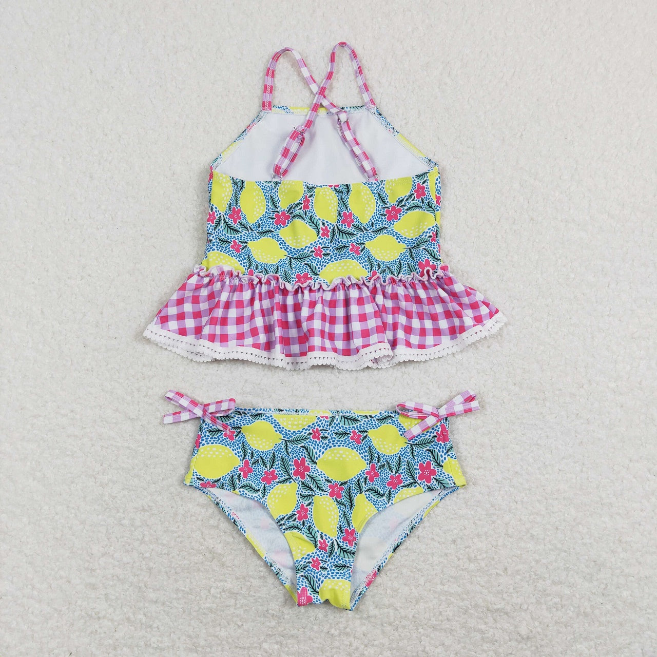 S0219 Baby Girl Lemon One Piece Summer Swimsuit