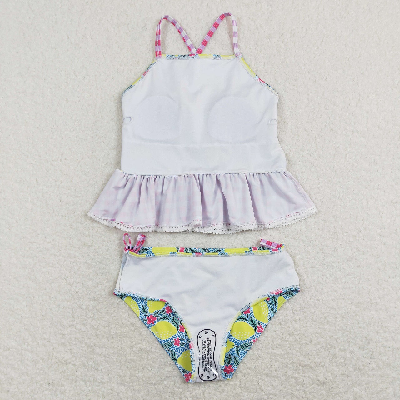 S0219 Baby Girl Lemon One Piece Summer Swimsuit