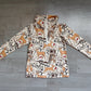 ( No moq ) Preorder Boys Kids Long Sleeves Deer Hunting Zipper Shirt Tops