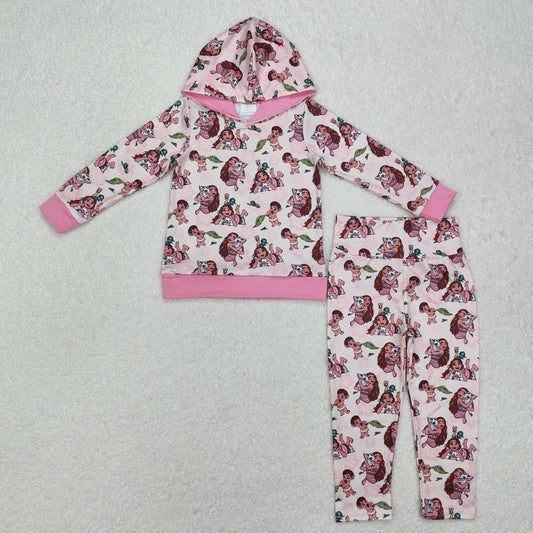 Baby Girl Long Sleeves Princess Pig Hoodie Shirt Pants Clothes Pink Set