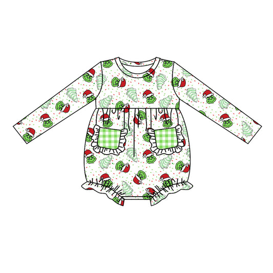 Baby Girl Infant Face Cakes Christmas Bubble Romper