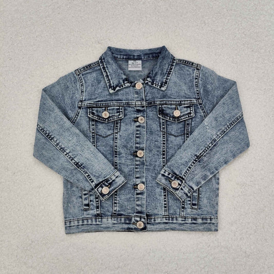 6 A5-14 Baby Girl Long Sleeve Denim Jacket Coat