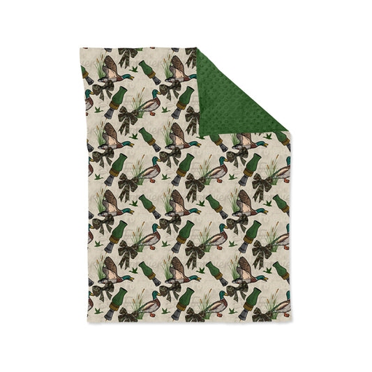 Baby Girl Infant Ducks Camo Bows Hunting Blanket