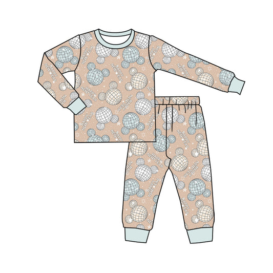 Baby Boy Happy New Year Mouse Shirt Pants Pajamas Set