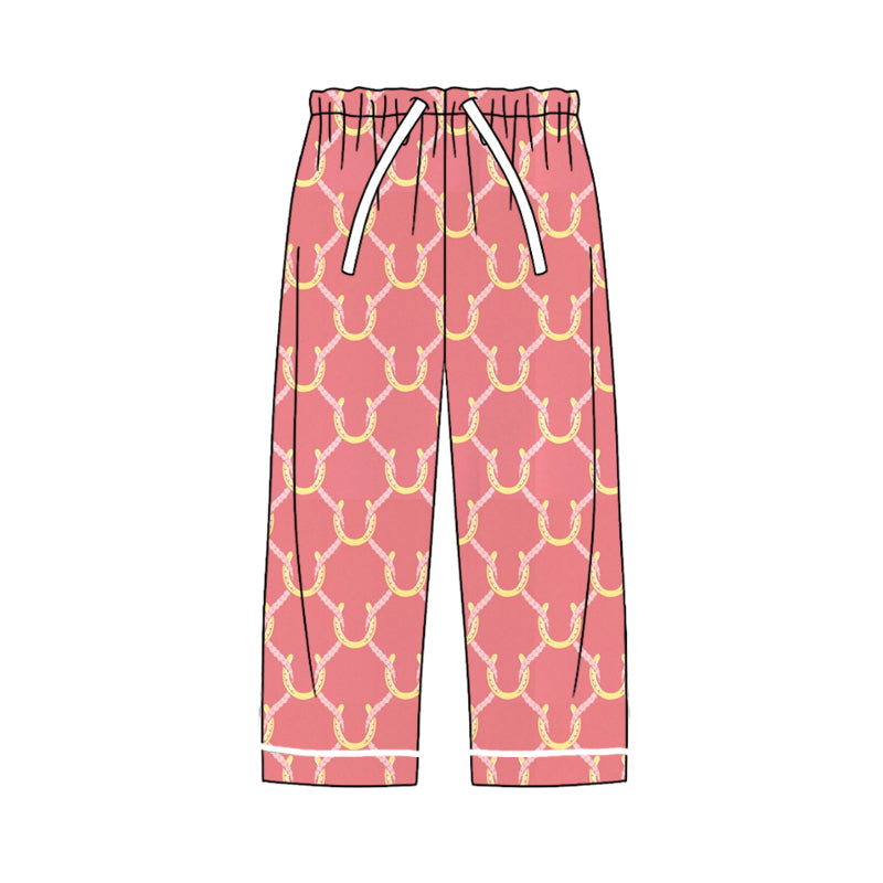 Adult Women Western Horseshoe Pajamas Pants