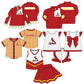 ( Moq 5 Each Style ) Baby Boys Girls Kids Sibling Shirts Team Sets Baseball Clothes