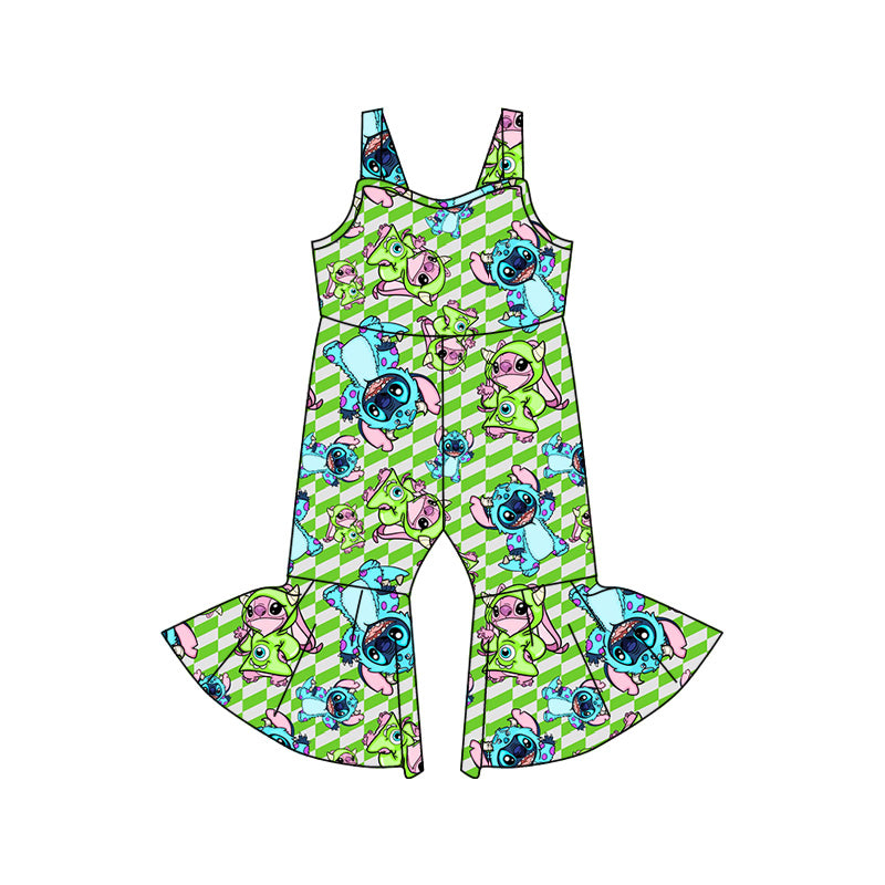 Baby Girl Sleeveless Cartoon Jumpsuit