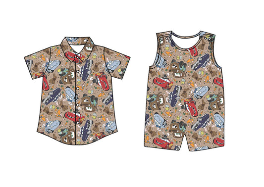 Baby Boy Easter Cross Carrot Eggs Cars Sibling Romper Shirt ( Moq 5 Each Style ) 12.27