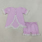 Baby Girls Kids Short Sleeves Scallop Tunic Lace Shorts Set Summer Clothes RTS