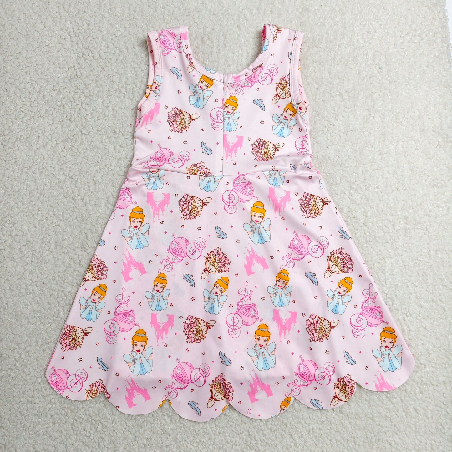 Baby Girl Kids Sleeveless Princess Yoga Active Knee Length Dress RTS