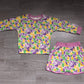 ( No moq ) Preorder Baby Girls Kids Long Sleeves Shirt Deer Camo Skirt Shorts Mardi Gras Set