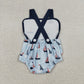 Baby Boys Kids Sleeveless Boats Blue Bubble Romper RTS
