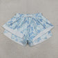 Adult Women Blue Camo Yoga Southern Shorts Bottoms Clothes
