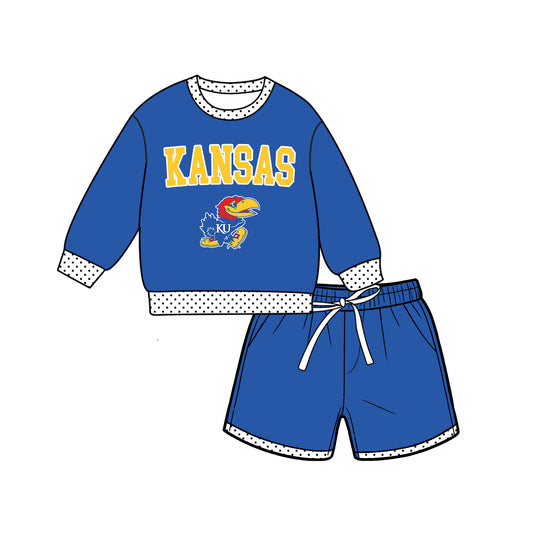 ( Moq 5 ) Baby Girls Kids Long Sleeves Shirt Shorts Team Set Clothes