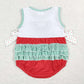 SR0592 Baby Boy Embroidery Watermelon Pocket Summer Romper