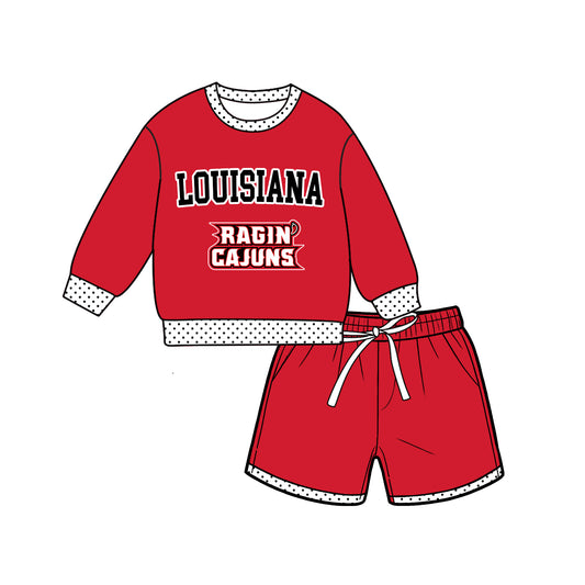 ( Moq 5 ) Baby Girls Kids Long Sleeves Shirt Shorts Team Set Clothes