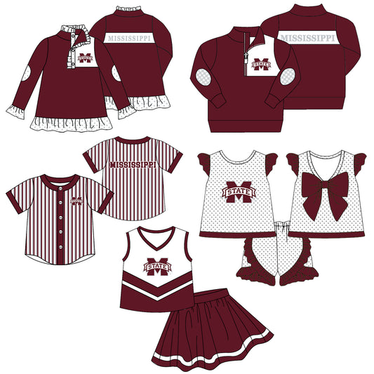 ( Moq 5 Each Style ) Baby Boys Girls Toddler M Sibling Shirts Sets Team Clothing
