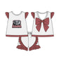 ( Moq 5 each style ) Baby Boy Girl Short Sleeves Team A Sibling Dress Shirt Set 5.5