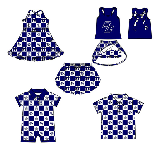( Moq 5 Each Style ) Baby Boys Girls Toddler Bows Team Sibling Shorts Dress Shirt Set Clothes